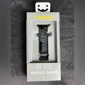 Heyday Black Metal Link Band for Apple Watch Models 42-45mm New In Box